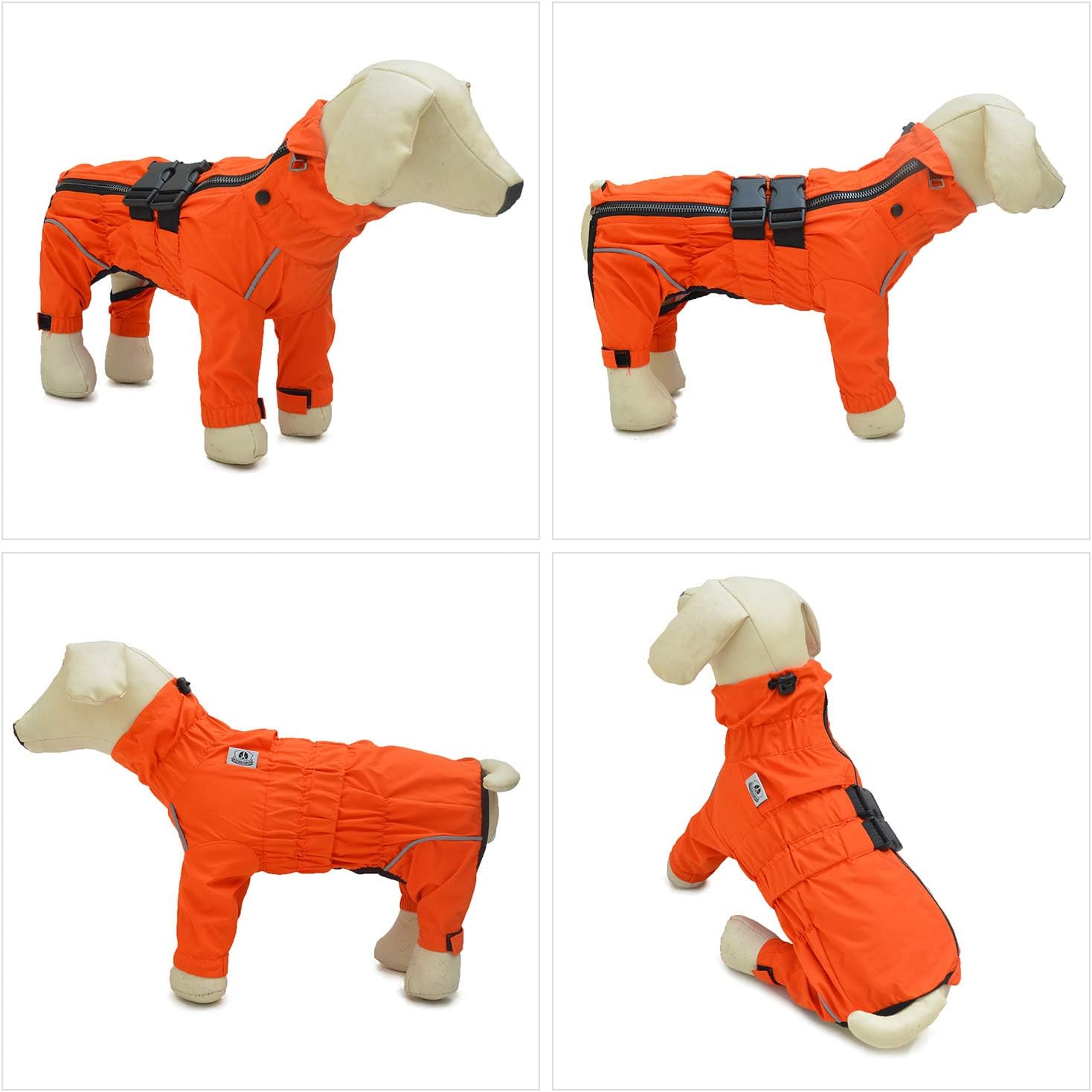 Lovelonglong – Chaqueta impermeable para perros, ligera, impermeable, reflectante, resistente al viento, a prueba de nieve, para perros pequeños,