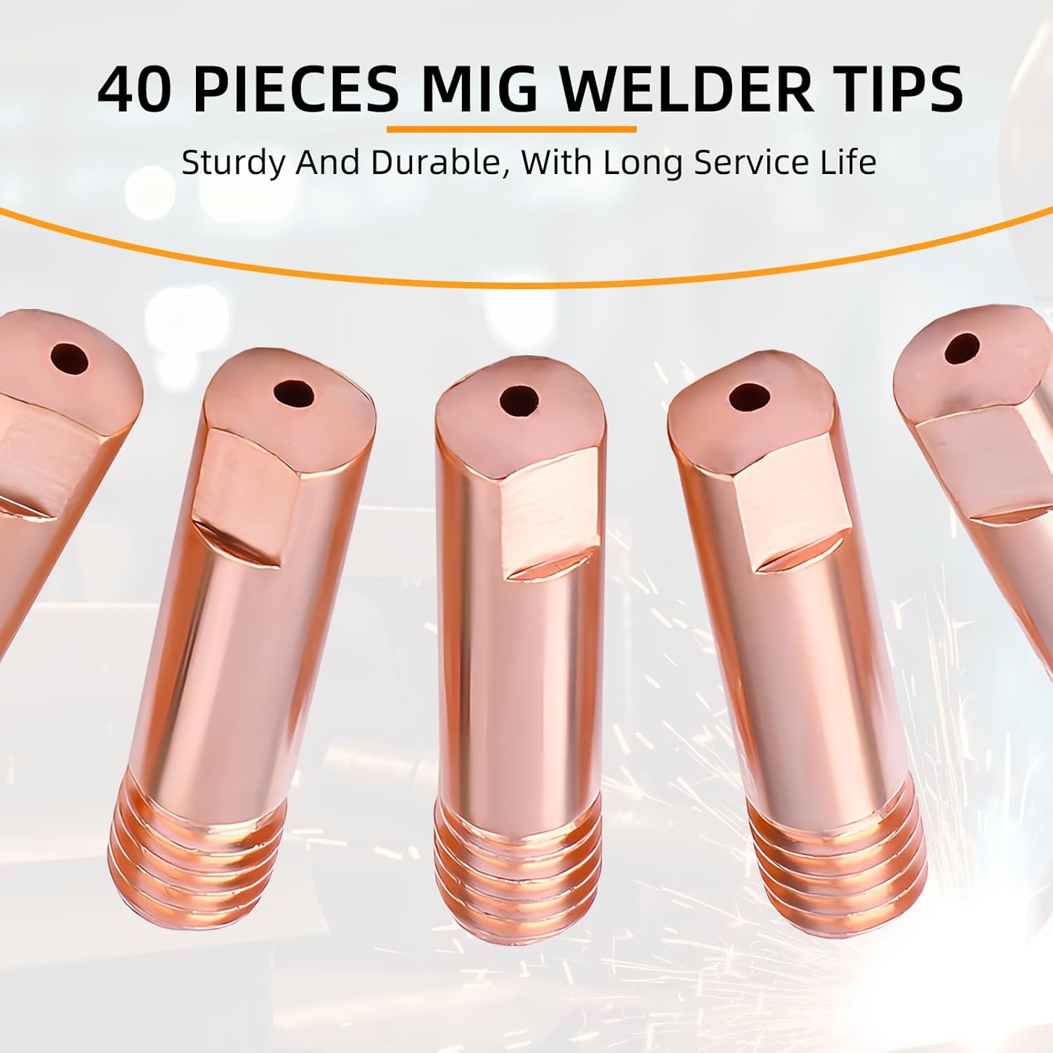 Puntas de soldadura Mig 11-30 (0.030 pulgadas) Punta de contacto de soldadura .030 pulgadas de repuesto para consumibles de pistola de soldadura MIG