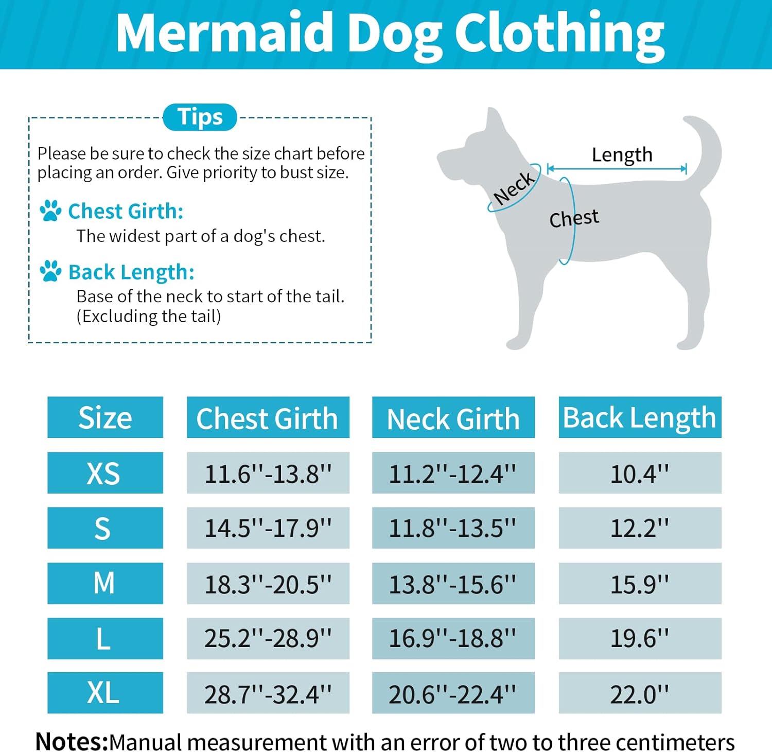 Yoochee Mermaid Dog Costumes, Halloween Dog Costumes with LED Lights, Halloween Thanksgiving Funny Dog Costumes, Sparkling Pet Costumes Cosplay