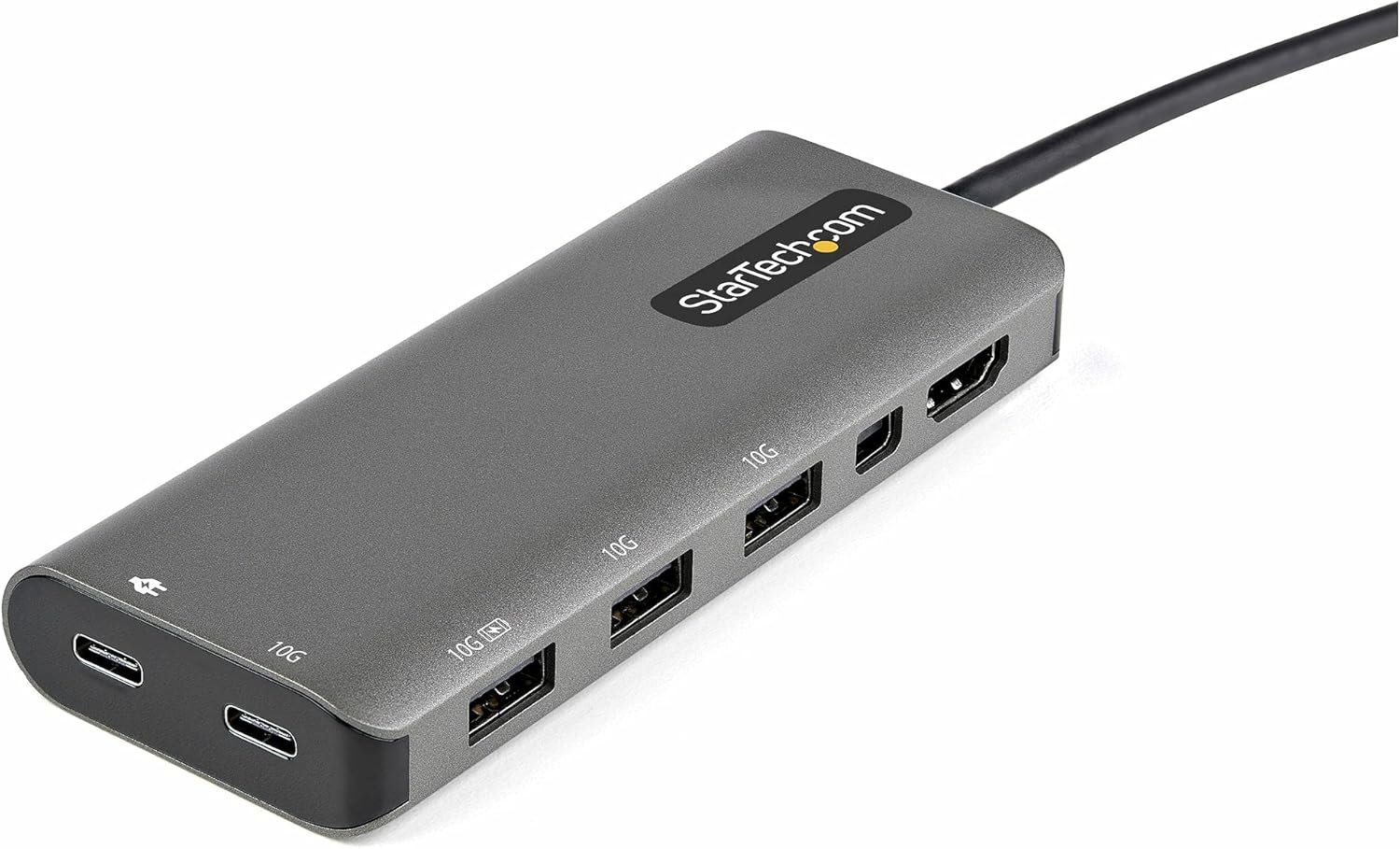 StarTech.com Adaptador multipuerto USB C – USB-C a HDMI o Mini DisplayPort 4K 60Hz, paso de entrega de energía de 100 W, concentrador USB de 4