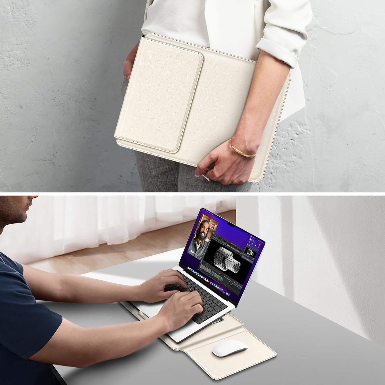 Fintie Funda para MacBook Air 13.6 M2 A2681MacBook Pro 14 A2992 A2918 A2779 A2442MacBook Pro 13 M2 (2016-2022)MacBook Air 13.3 – Funda delgada de