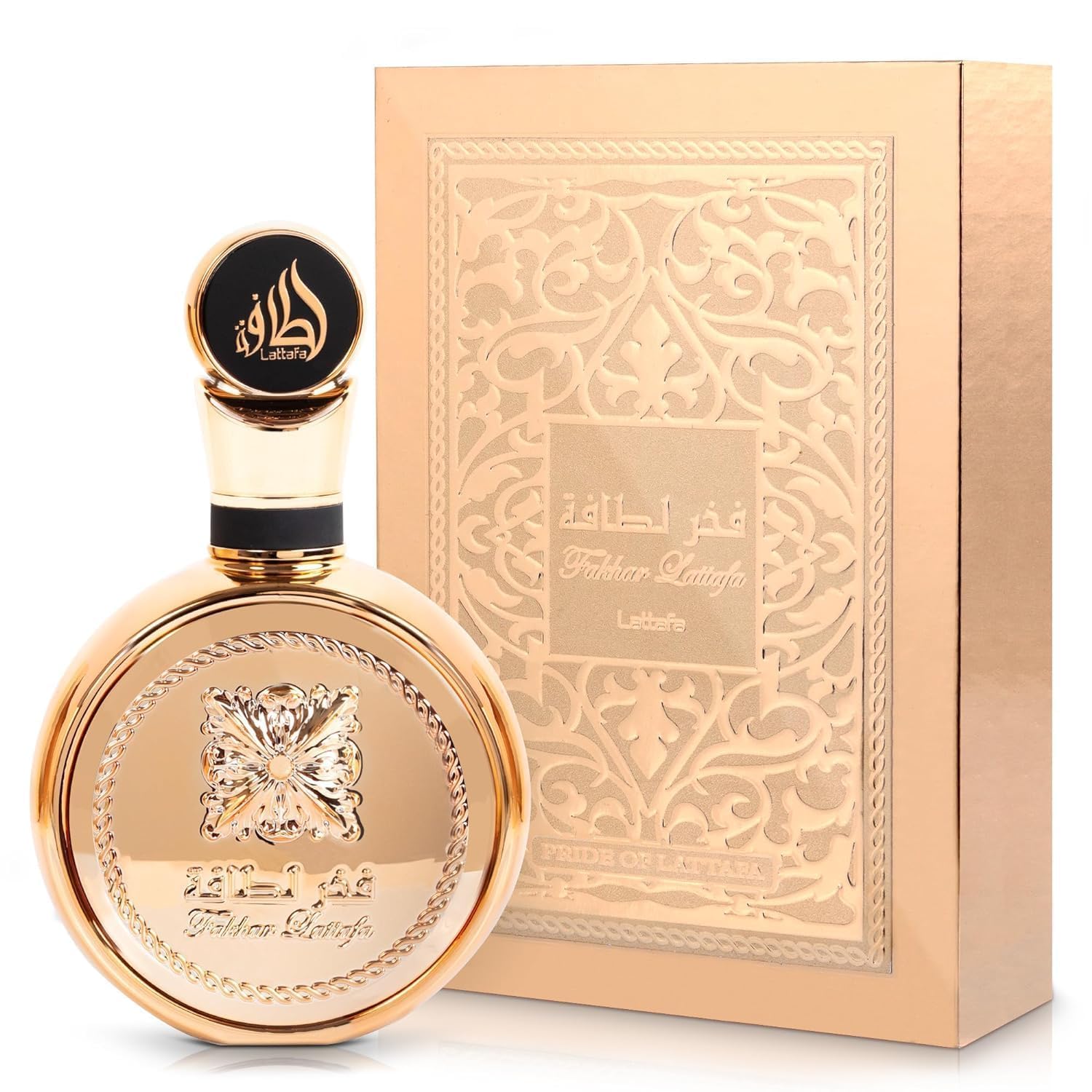 Lattafa Fakhar Gold Extrait Eau de Perfume en aerosol, 3.4 onzas y Khamrah Eau de Parfum en aerosol, paquete de fragancia de 3.4 onzas para mujeres