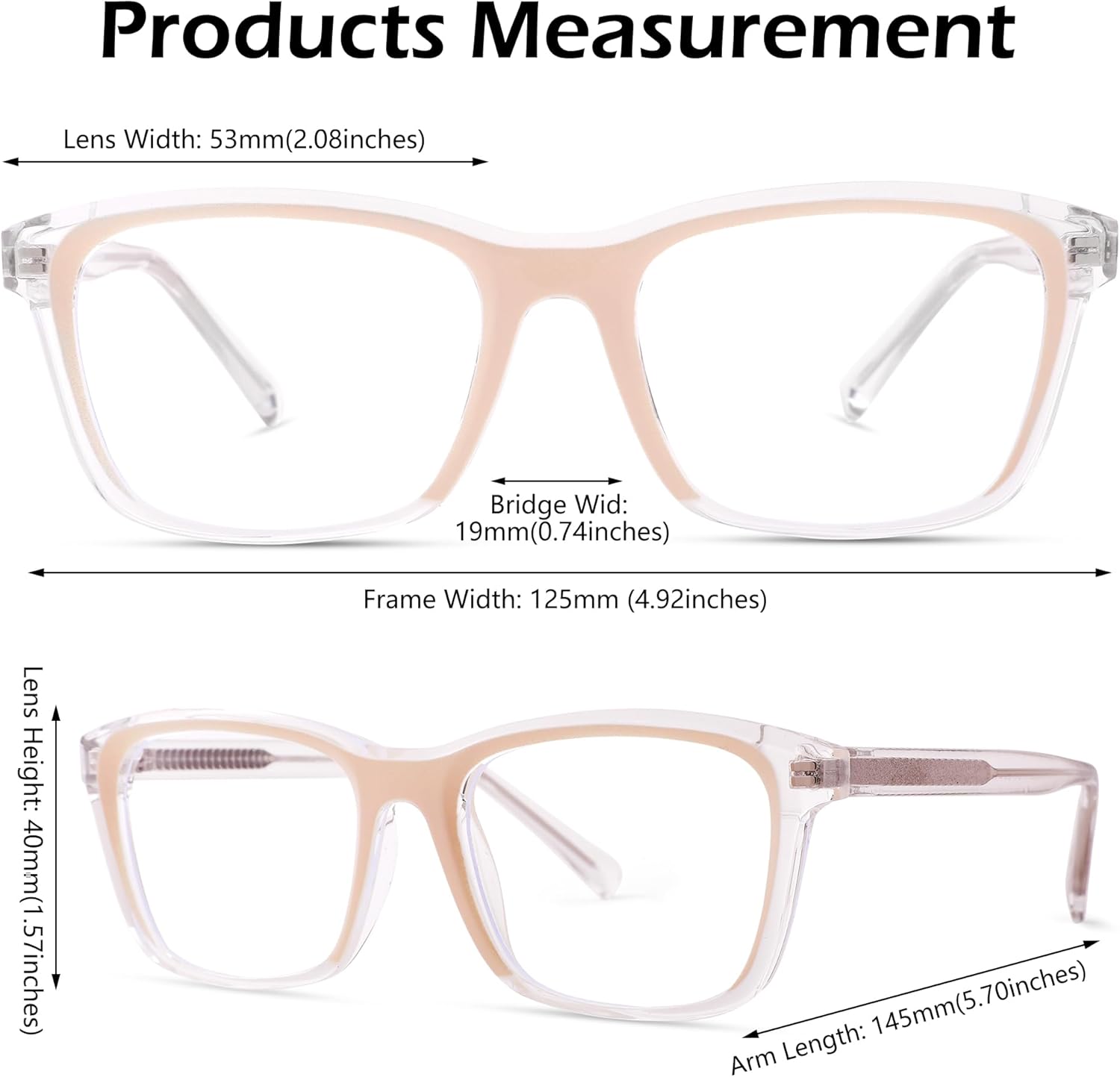 Pro Acme Lentes de bloqueo de luz azul para mujeres y hombres, lentes transparentes con marco cuadrado clásico para computadora
