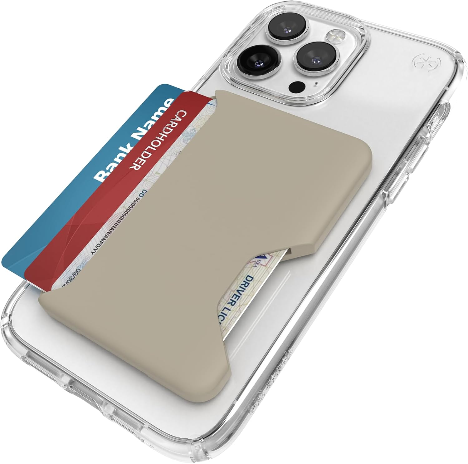 Speck Accesorio MagSafe para iPhone Wallet  Bloqueo extraíble de clicklock antideslizante  Capacidad para 1  3 tarjetas  Acabado suave al tacto,
