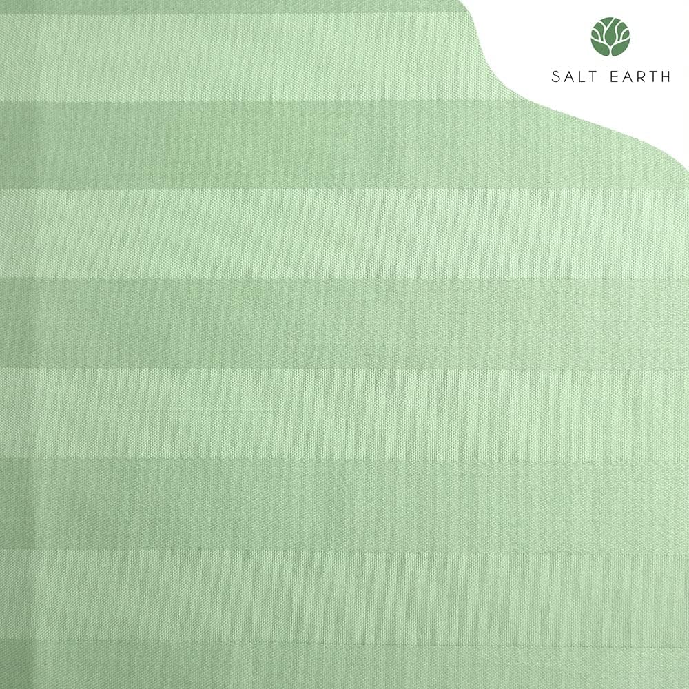 Salt Earth Juego de sábanas de algodón de 4 piezas, 100% algodón con bolsillos profundos de 16 pulgadas, sábanas de tejido satén de fácil ajuste,