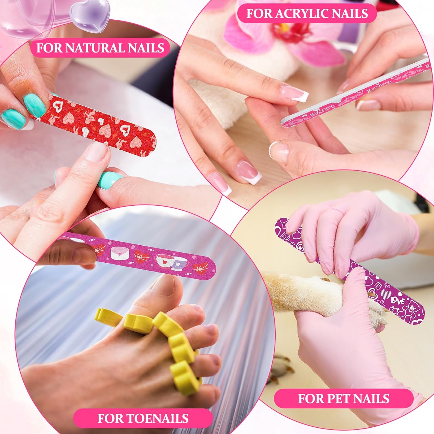 Juego de 200 limas de uñas a granel para uñas naturales, tableros de esmeril de doble cara, limas de uñas, limas de uñas, lima de uñas, herramienta
