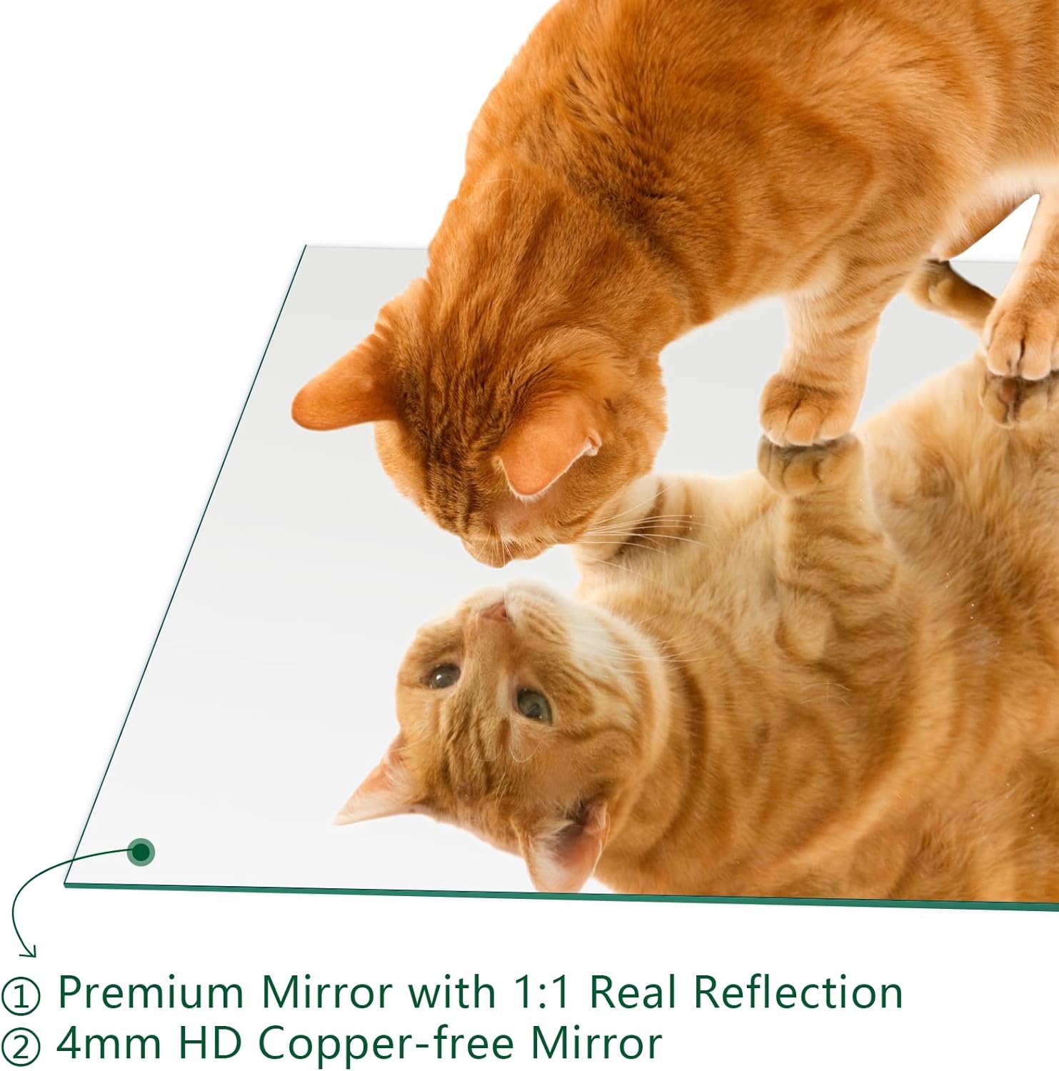 Mirrorons Espejo de baño de 28 x 36 pulgadas, moderno espejo de tocador de baño, espejo sin marco con borde pulido para dormitorio, sala de estar,