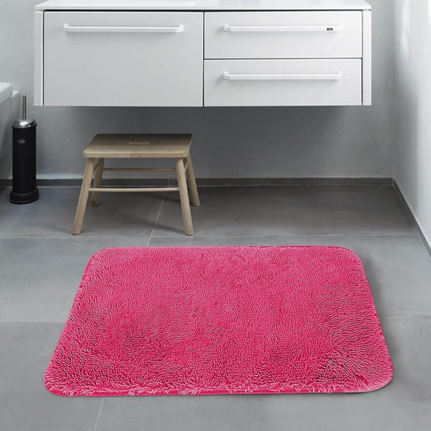 Alfombras de baño de 32 x 20 pulgadas, antideslizantes, absorbentes, suaves, de secado rápido, alfombras de baño peludas y esponjosas, tapetes para