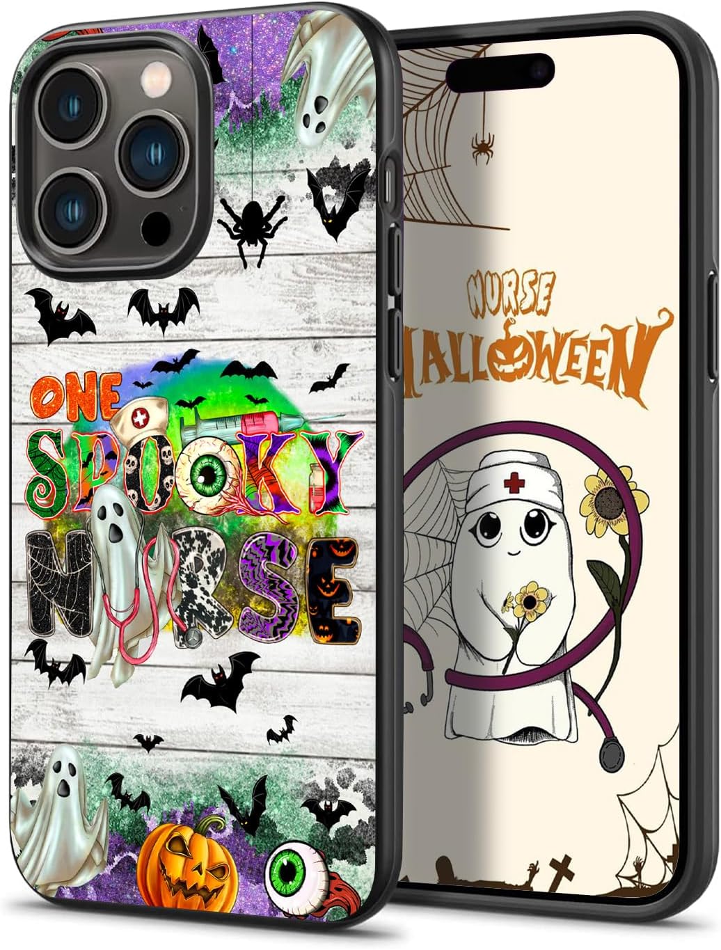 Spooky Nurse Western Halloween Ghost Nurse Halloween Vibes Funda para teléfono compatible con iPhone 15 14 13 12 11 Pro Max  Samsung Galaxy S23 S22