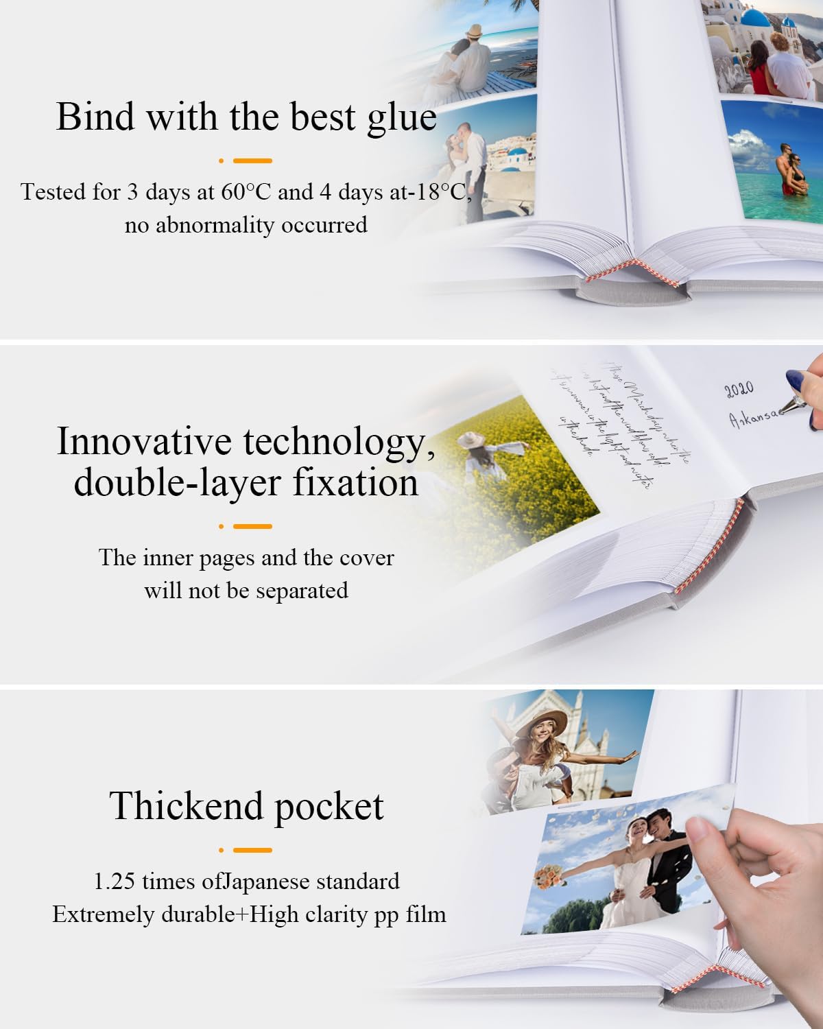 Álbum de fotos de 4 x 6 con capacidad para 402 fotos con bolsillos deslizantes para notas, cubierta de lino, álbumes de fotos con espacio de