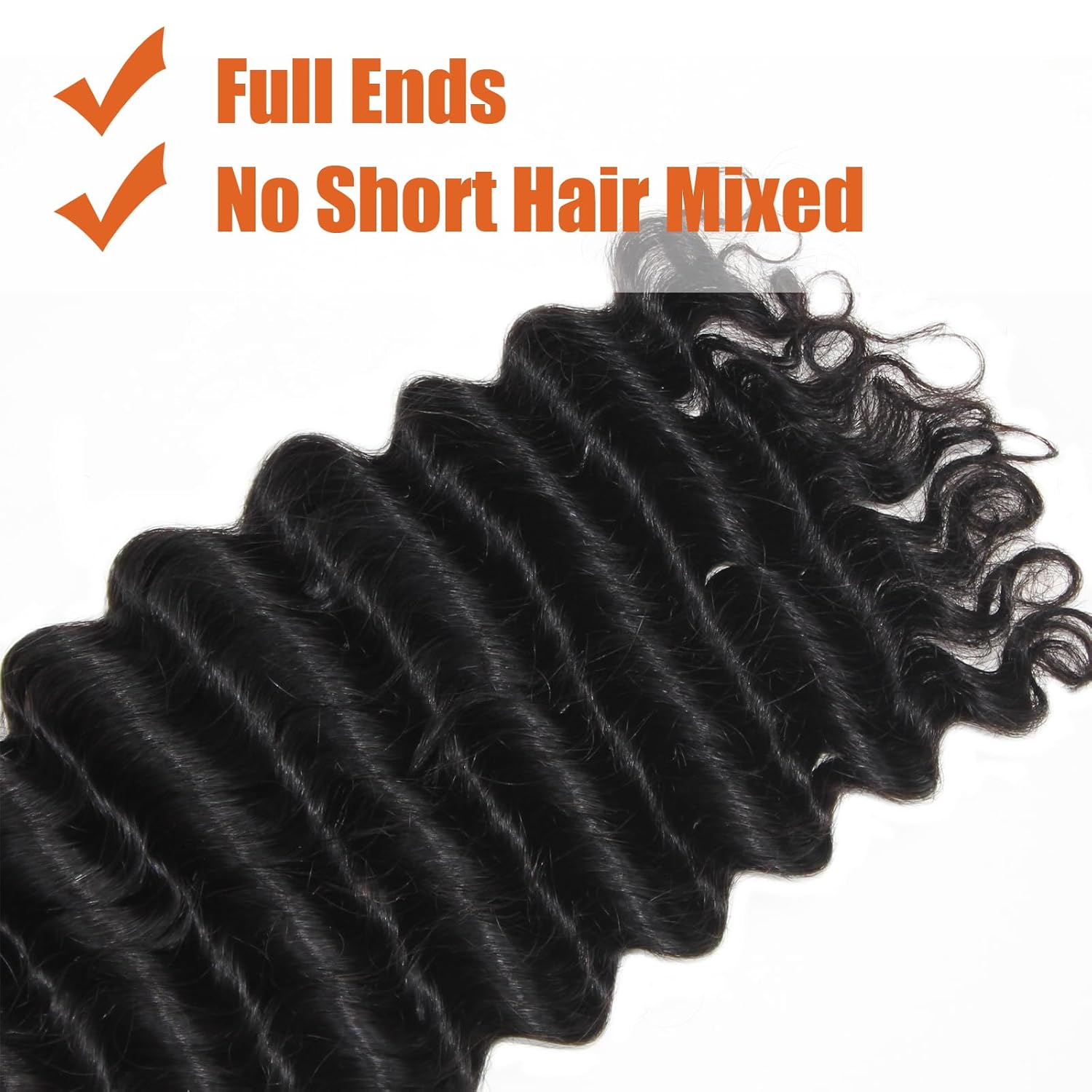 Cabello humano trenzado a granel, cabello humano virgen ondulado profundo, cabello trenzado para trenzas bohemias sin nudos bohemias, sin trama,