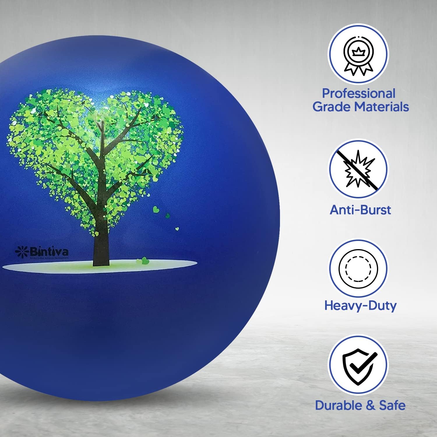 bintiva Pelota de ejercicio con arena en el interior, no se enrolla, pelota de equilibrio de yoga, pelota suiza pesada