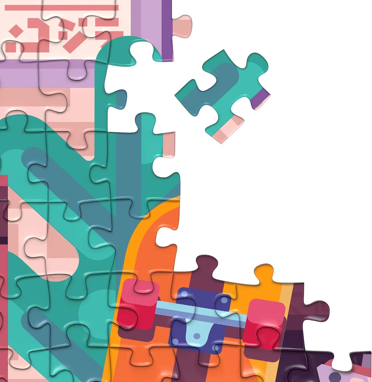 BetterCo. Remember The 90’s Puzzle, rompecabezas de azulejos para artes y manualidades, juguete de recreación para niños y adultos, decoración de