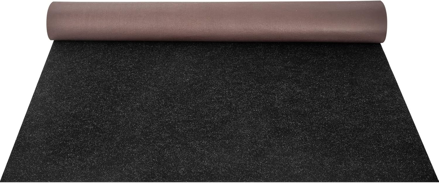 Happybuy Alfombra marina, de 6 pies x 36 pies, color negro carbón de grado marino, alfombra marina con pelo de corte suave y respaldo TPR a prueba