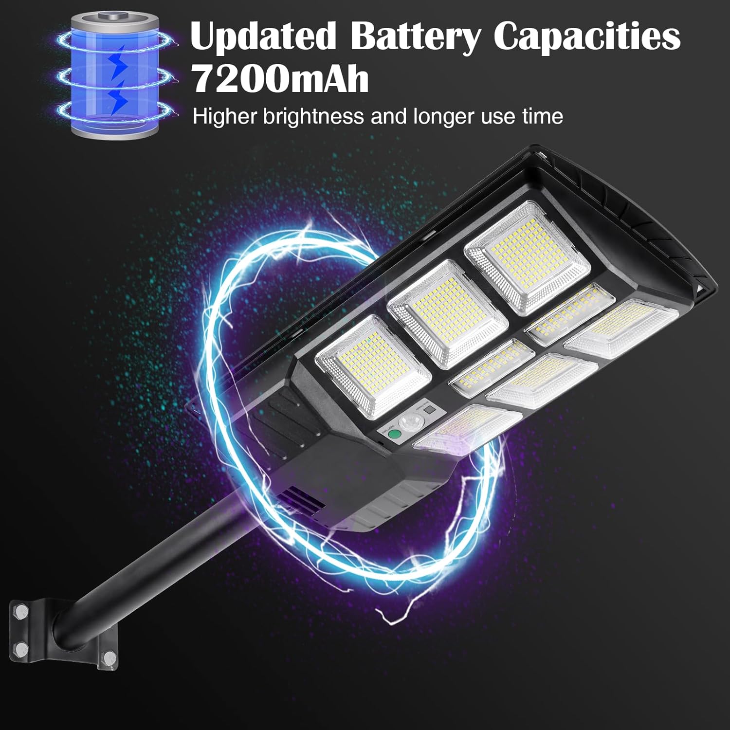 ZJOJO Luces solares de calle de 2800 W para exteriores, impermeables, 8000 K, 30000 lúmenes, luces solares para exteriores del atardecer al