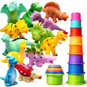 Hely Cancy Juguetes de baño de dinosaurio sin agujeros para bebés, sin moho, juguetes de piscina (dinosaurio + taza) Hely Cancy Juguetes de baño de dinosaurio sin agujeros para bebés, sin moho, juguetes de piscina (dinosaurio + taza)