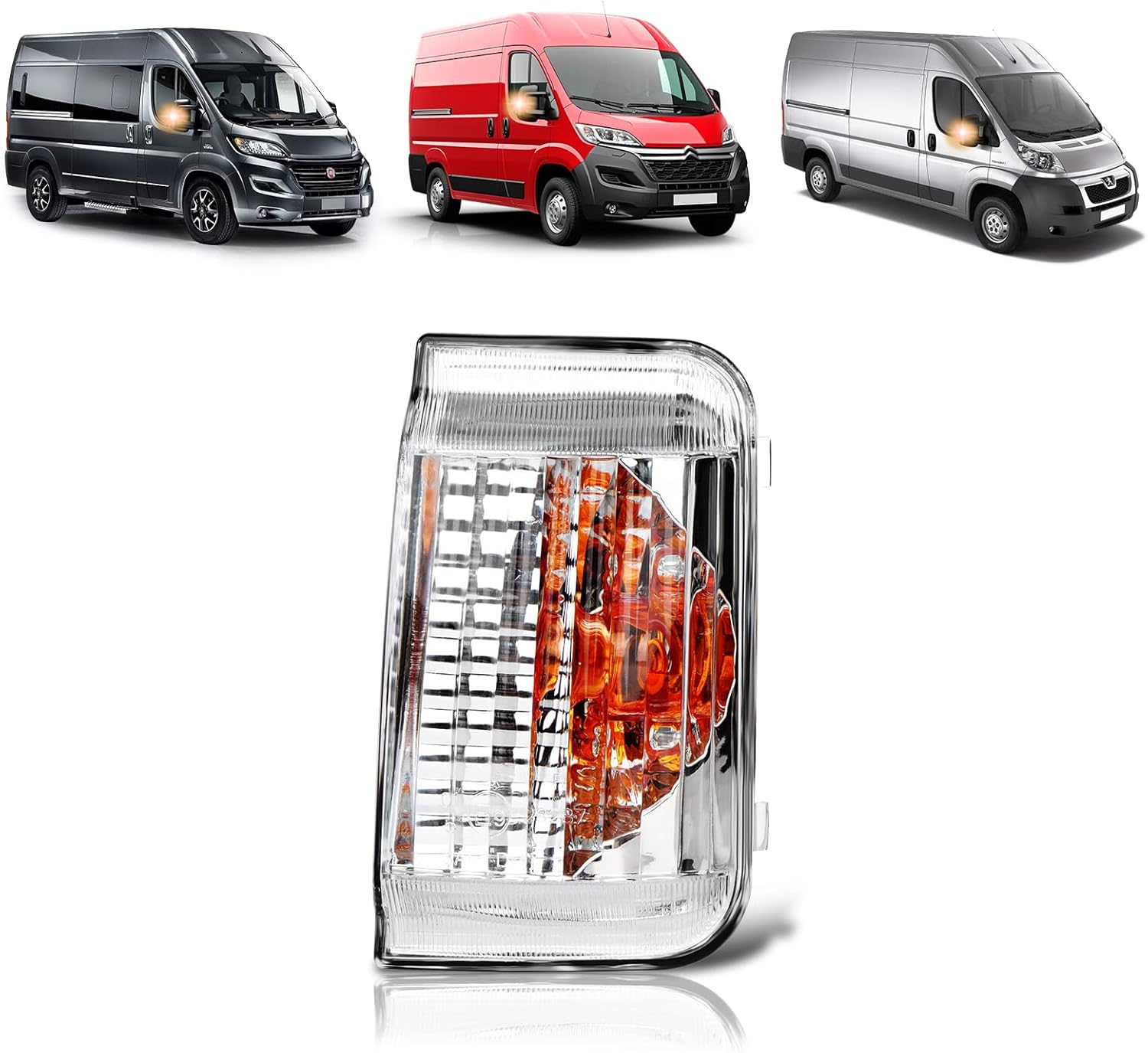 TangMiGe 1 luz intermitente intermitente lateral derecha para Ram ProMaster 1500 2500 3500 2014-2021, 6325H4  71748255, indicador de espejo de