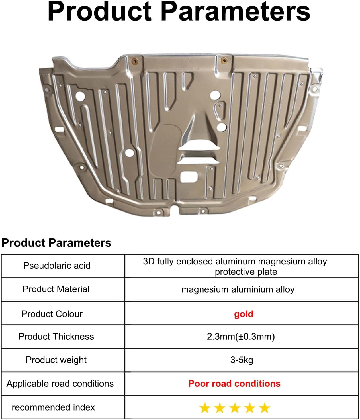 GXARTS 1 unidad para Honda Civic 2016 2017 2018 2019 2020 2021 Protector contra salpicaduras de motor debajo del coche MPN 74110-TBA-A00