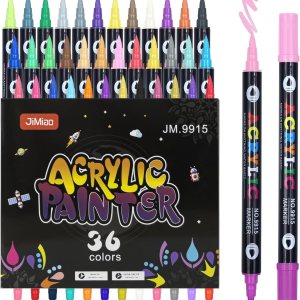 HYHJMISTY 72 colores, juego de bolígrafos de pintura acrílica de doble punta extra fina, marcadores de pintura acrílica permanente para pintura de HYHJMISTY 72 colores, juego de bolígrafos de pintura acrílica de doble punta extra fina, marcadores de pintura acrílica permanente para pintura de