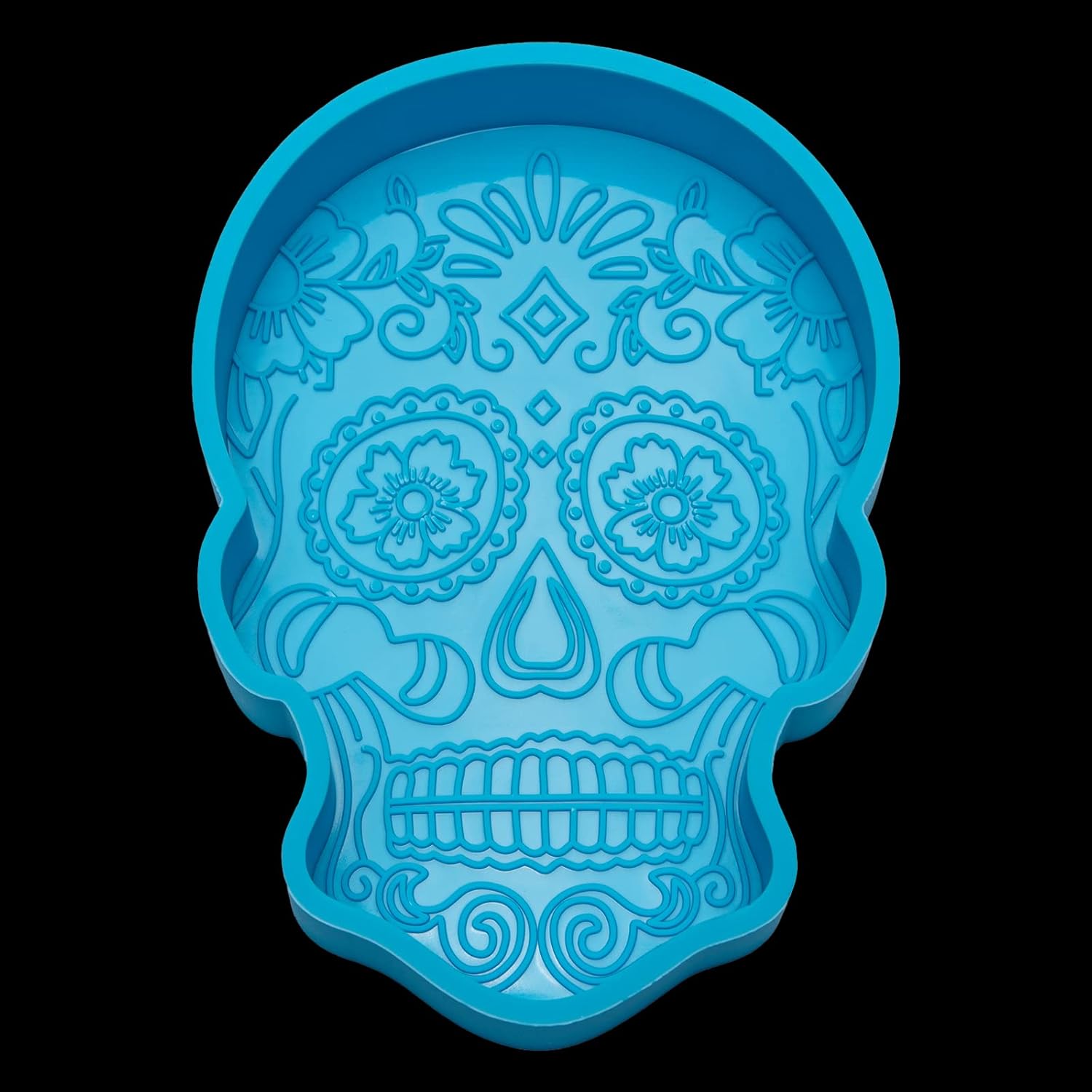 Molde de resina de silicona con cabeza de calavera de azúcar, molde de fundición para hornear, cuentas de aroma, jabón, caramelo, bricolaje,