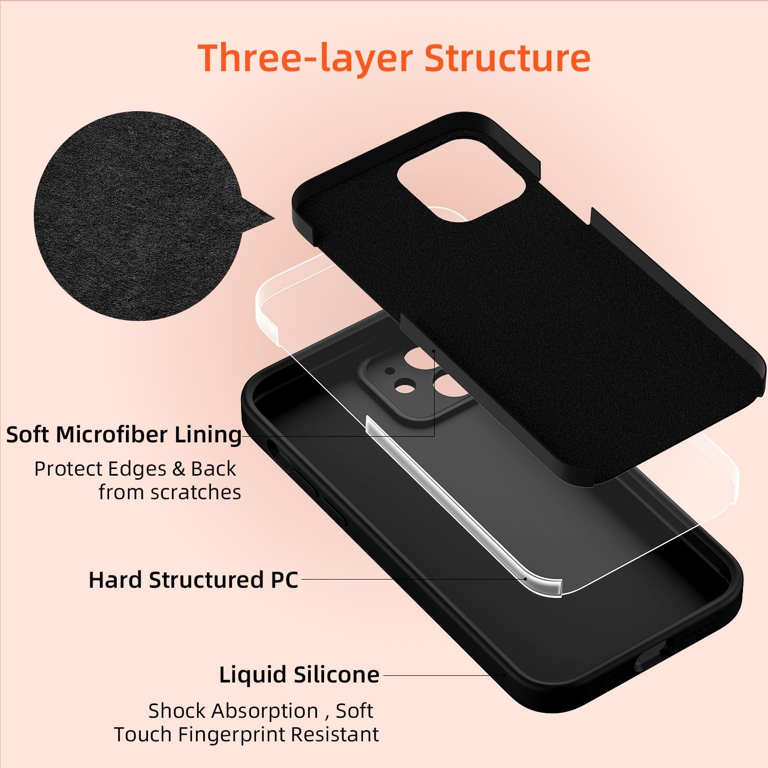 Inber Funda para iPhone 12 con diseños modernos de moda, protector de lente de cámara, funda protectora de goma de gel de silicona suave y sedosa