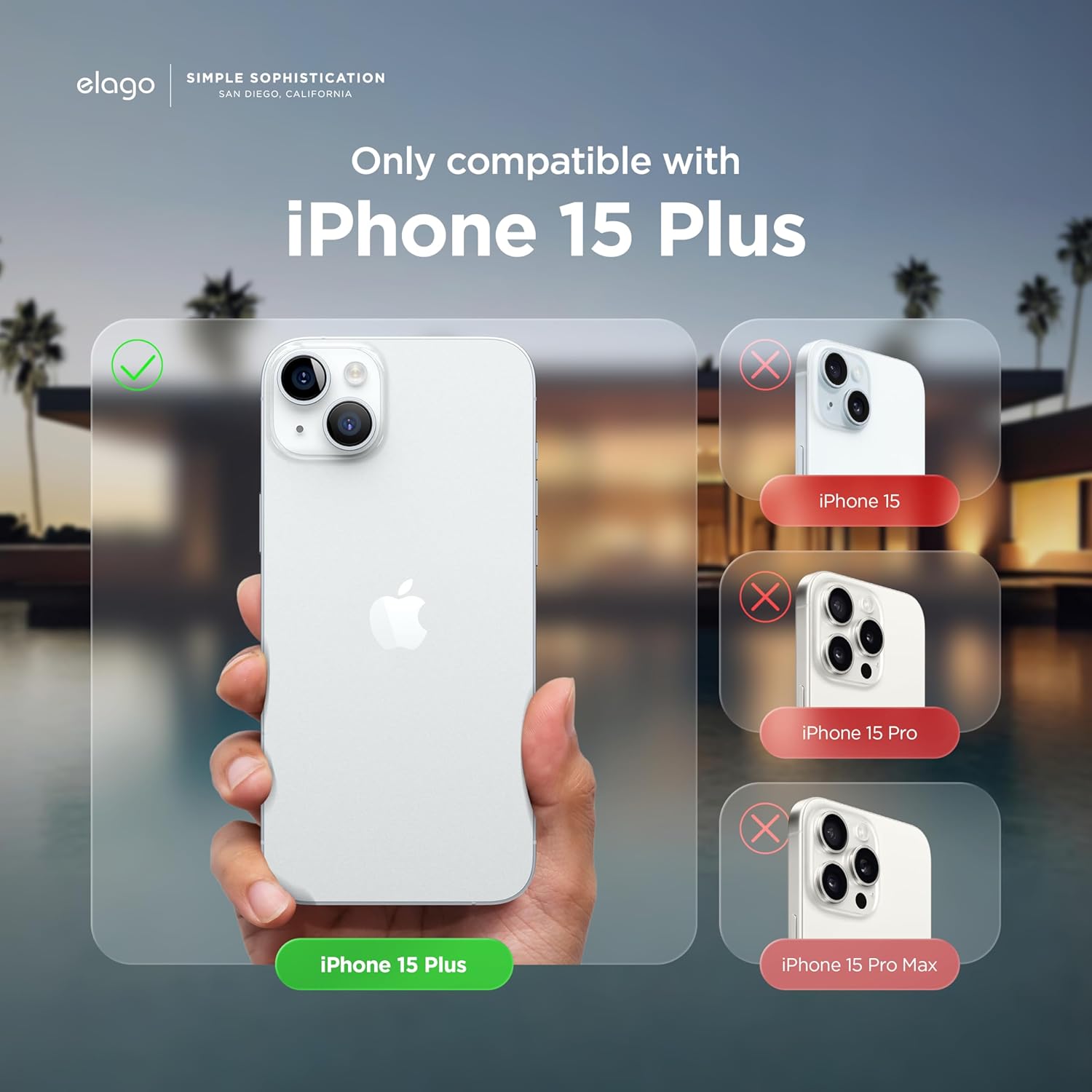 elago Compatible con iPhone 15 Plus, funda de silicona líquida, funda protectora de cuerpo completo, a prueba de golpes, funda delgada para