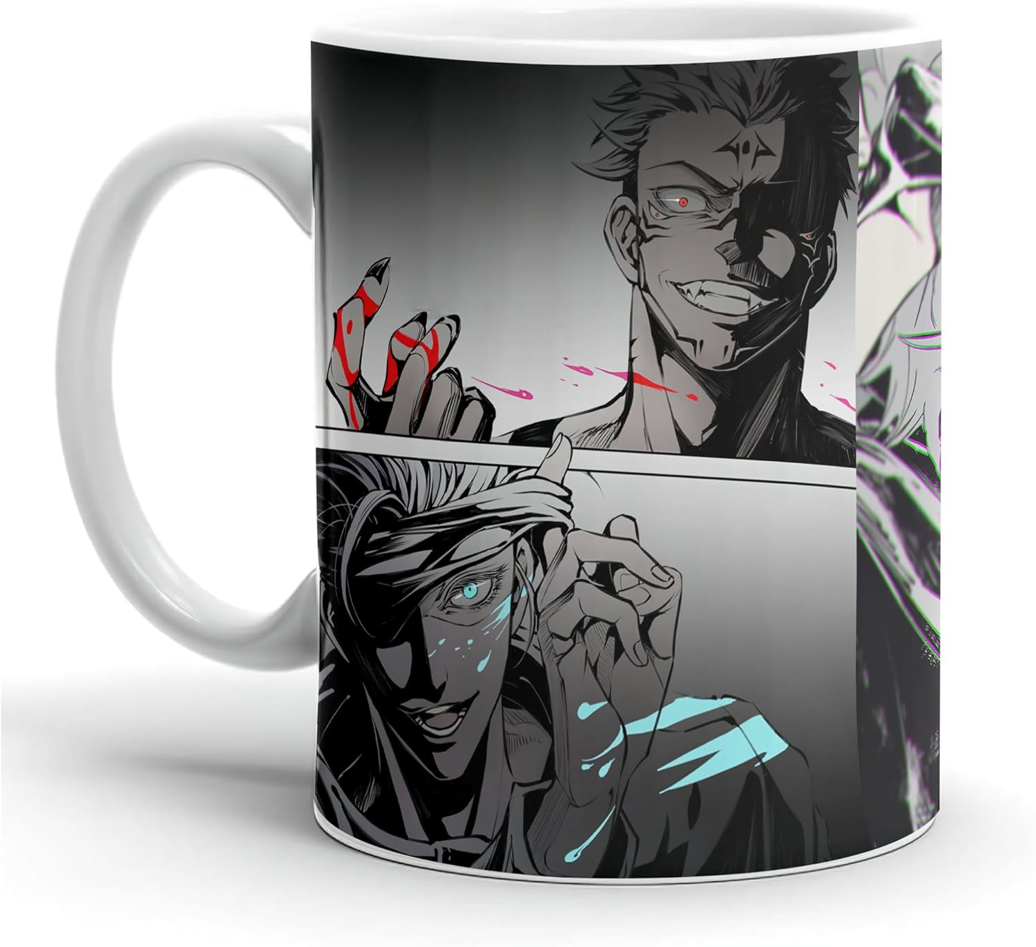 Tazas de té Jujutsu Collage sukuna White Ceramic Kaisen Gifts 11oz 15oz Taza clásica para té, café, café con leche o chocolate