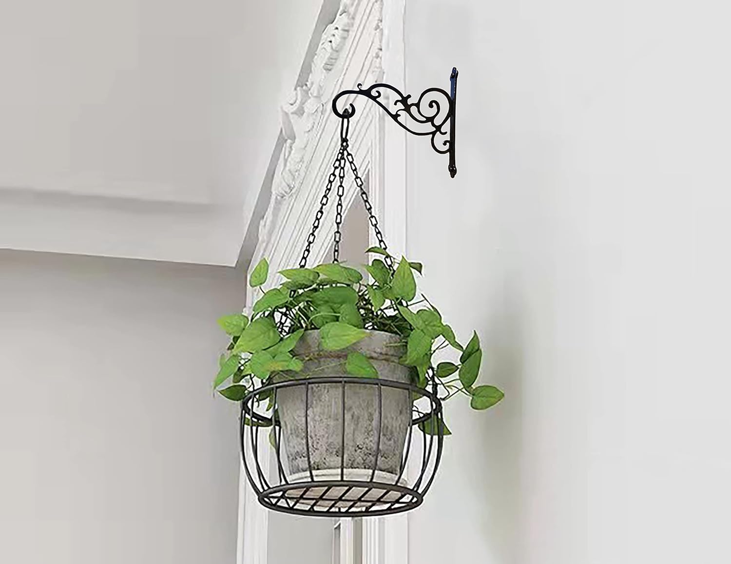 N+A Sunshine – Soporte colgante de metal para maceta, paquete de 2 ganchos de pared para colgar comederos de pájaros, dorso, campanillas de viento,