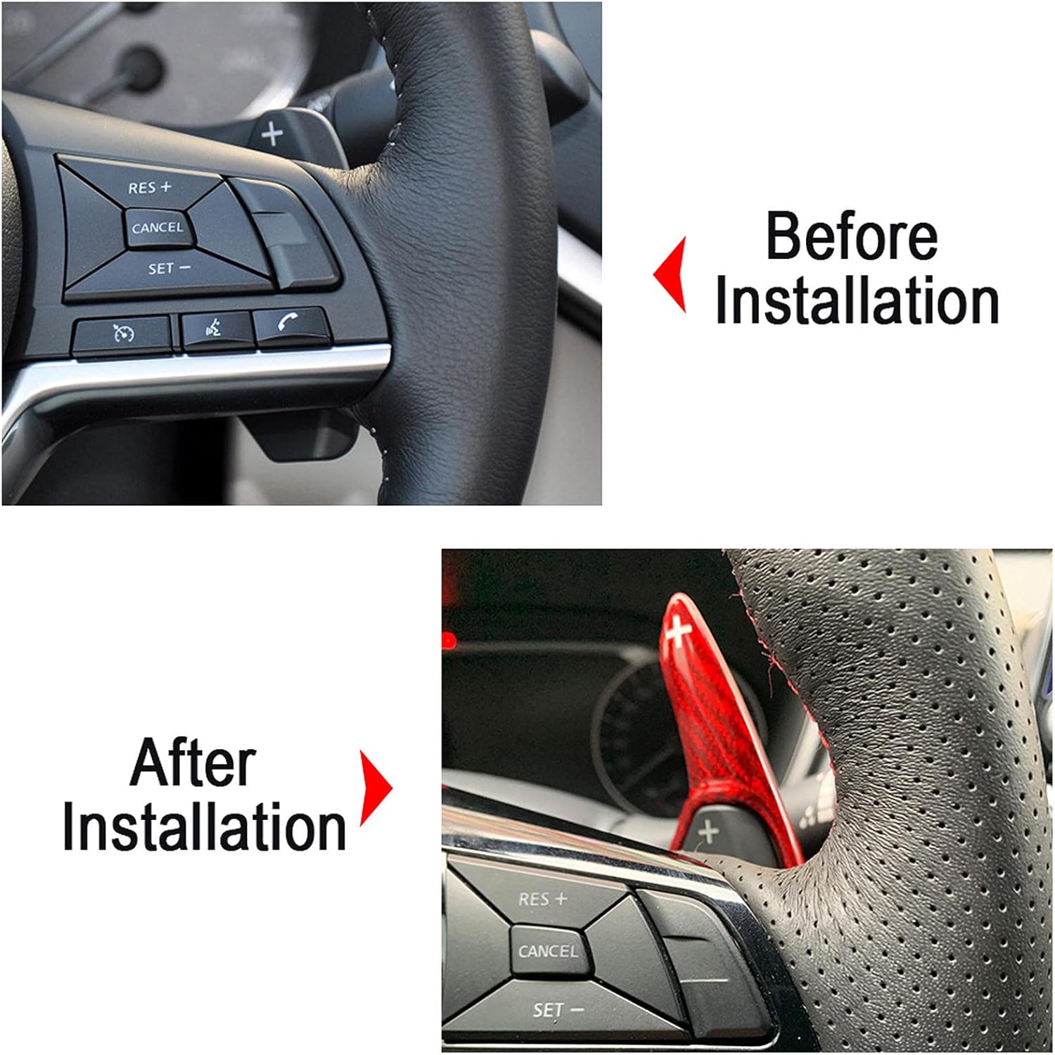 QUNINE Para Nissan Skyline GT Qashqai Juke Altima SR SL Rogue Nismo 2021, paletas de volante Extend DSG Paletas de cambio