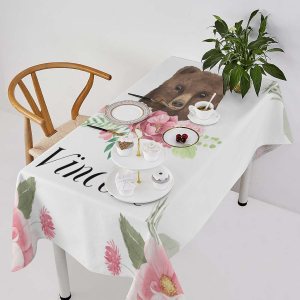 Mantel de tela de picnic de 60 x 60 pulgadas, marco de flores de animales, color negro para fiestas, resistente a las arrugas y a las manchas, Mantel de tela de picnic de 60 x 60 pulgadas, marco de flores de animales, color negro para fiestas, resistente a las arrugas y a las manchas,