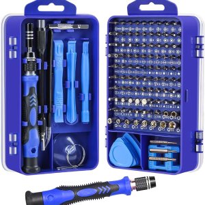 Juego de destornilladores de precisión 122 en 1, kit de herramientas de reparación magnética multifunción mejorado para laptop, reloj, lentes, serie Juego de destornilladores de precisión 122 en 1, kit de herramientas de reparación magnética multifunción mejorado para laptop, reloj, lentes, serie