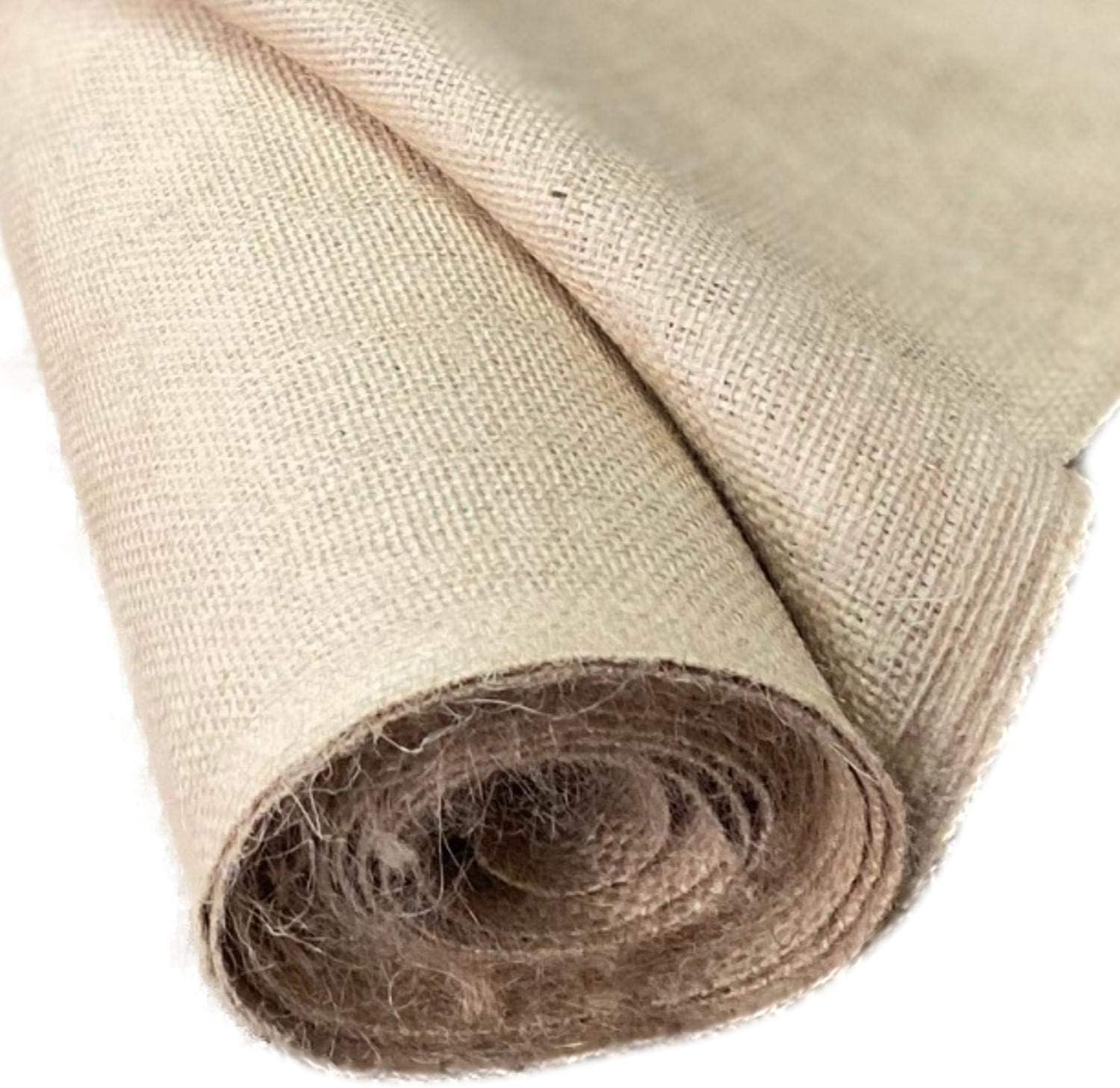 The Yard – Tela de arpillera  40 pulgadas de ancho x 1 yarda de largo  Tela de arpillera de yute natural 1 yarda