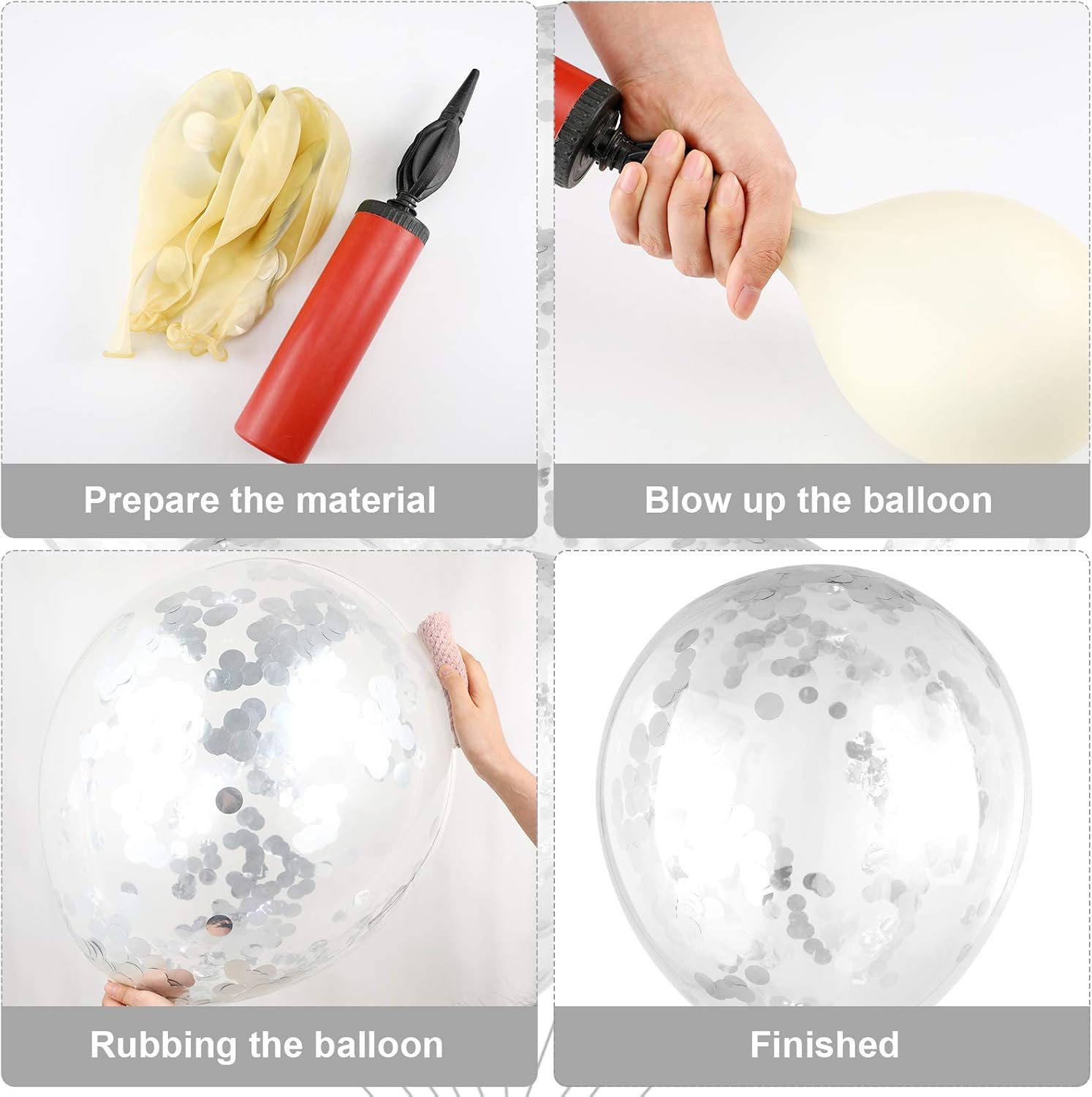 10 globos de confeti con purpurina de 18 pulgadas, globos de papel con puntos de confeti, globos grandes de látex de confeti brillante para