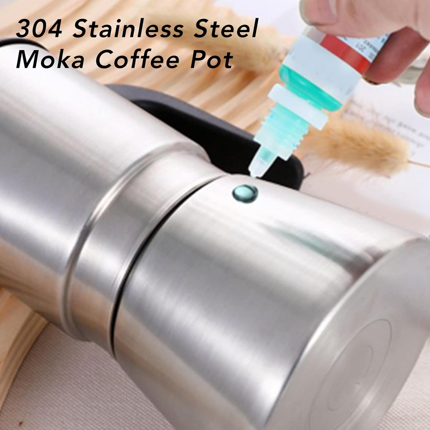 Dpofirs Cafetera clásica de café y café expreso, estilo italiano, 12 tazas de expreso, cafetera moka italiana y cubana de acero inoxidable para el