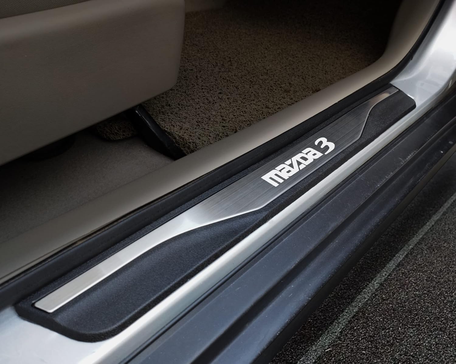 GZBFTDH Protector de rasguños para umbral de puerta de automóvil, para Mazda 3 2015-2022, piezas de accesorios, cubierta de placa protectora de