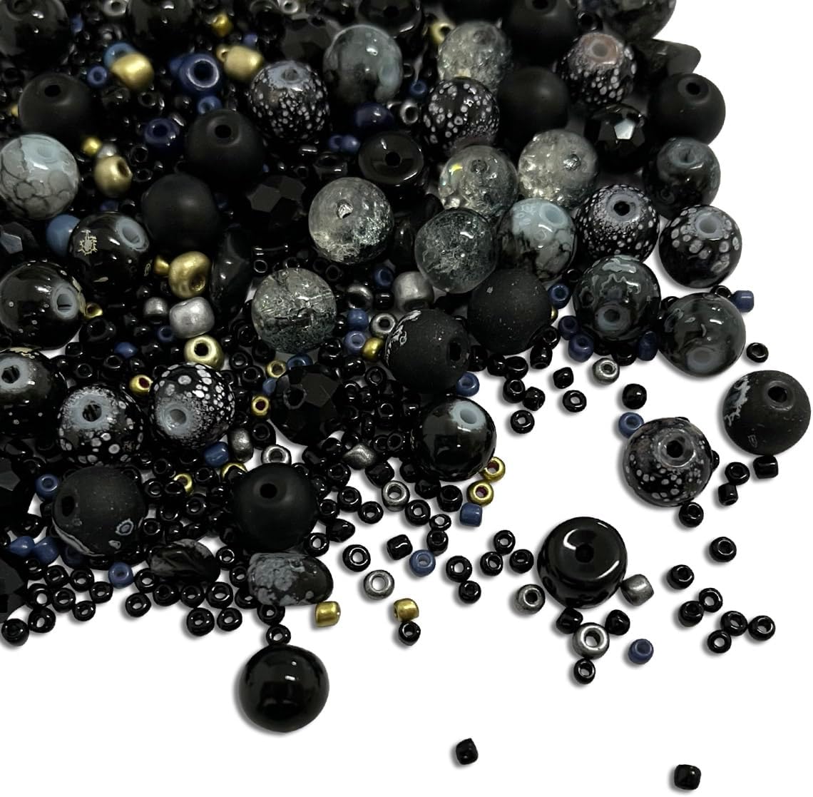 600 cuentas de cristal espaciadoras para hacer pulseras y joyas, cuentas Rondelle facetadas de obsidiana de 0.315 pulgadas con agujero para