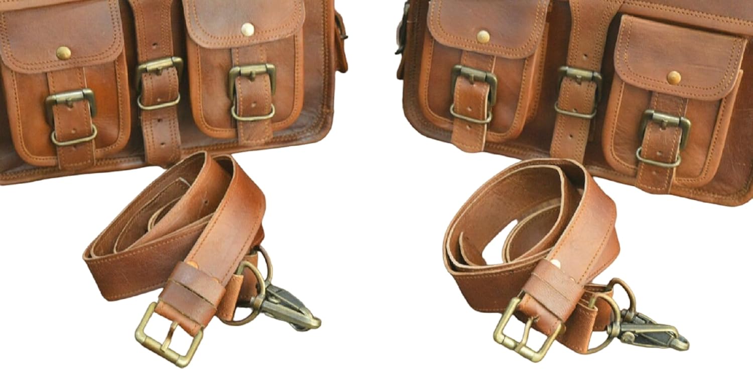 Bolsas de cuero para bicicleta, bolsa de herramientas de motocicleta, bolsa de herramientas marrón para manillar Sissy bar bolsa de viaje alforjas