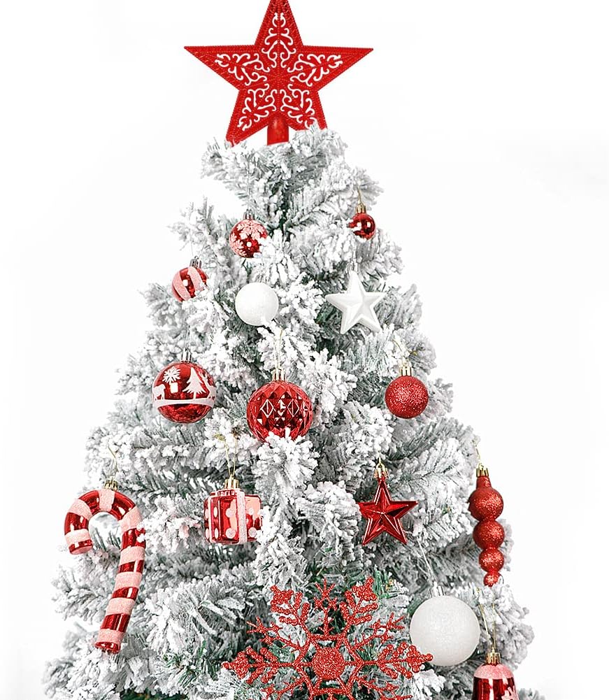 OurWarm 105 adornos de bolas de Navidad, juegos de adornos de Navidad inastillables para decoración de árbol de Navidad, vacaciones, hogar,