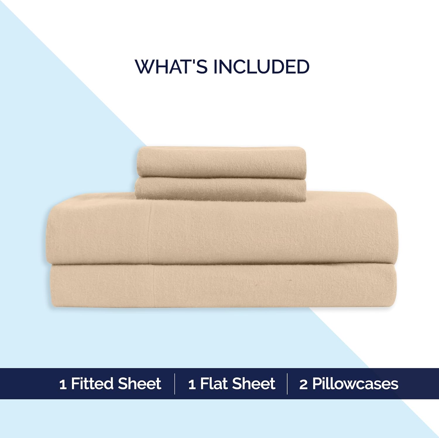 Elegant Comfort Juego de sábanas suaves de franela de 100% algodón turco, 4 piezas, calidad premium, sábana bajera con bolsillo profundo, ultra