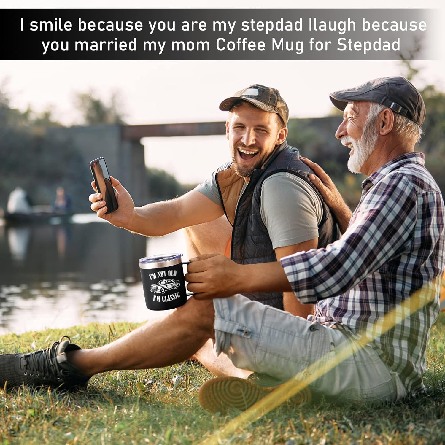 Taza de café con texto en inglés “I’m Not Old I’m Classic Car”, regalos para papá o abuelo, regalos para papá o abuelo, divertida taza de café para