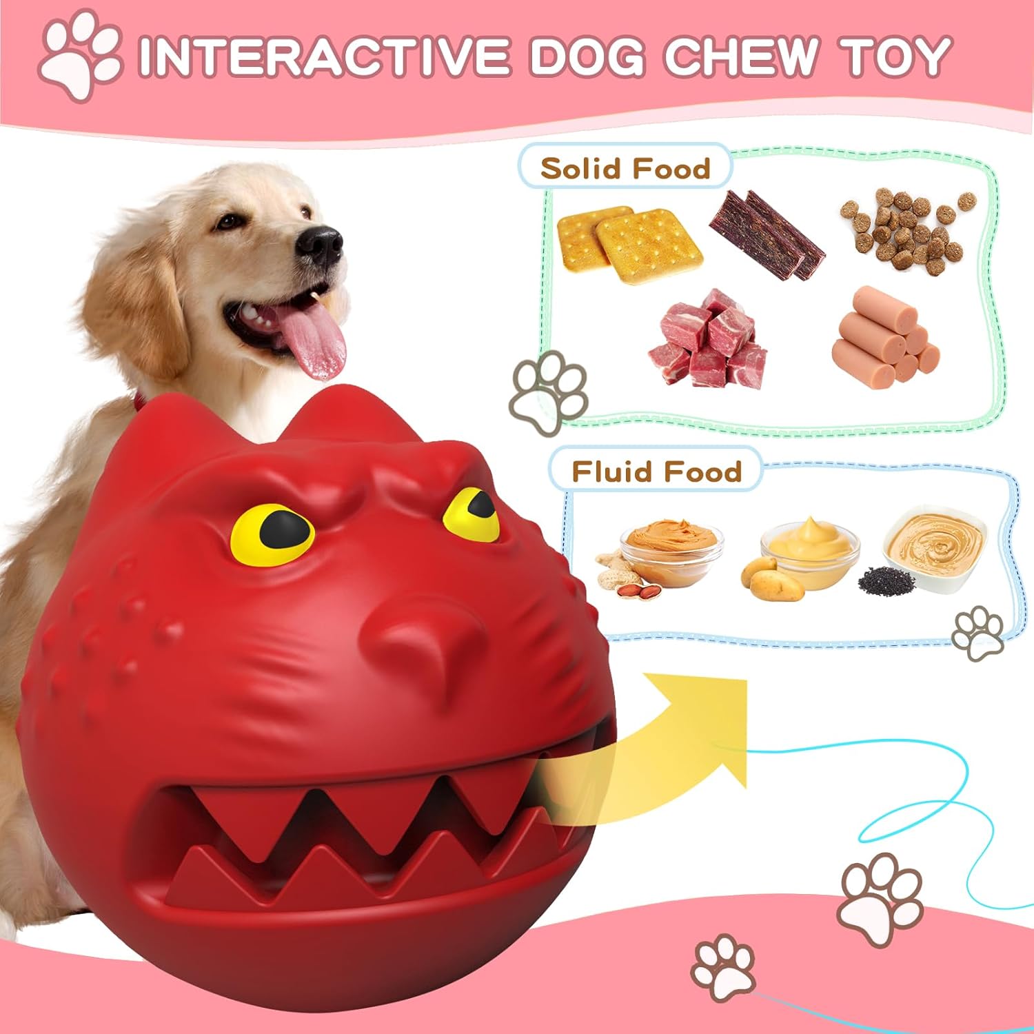 bobosogo Juguetes para perros para masticadores agresivos, juguetes chirriantes para perros para razas grandes, juguetes masticables interactivos e