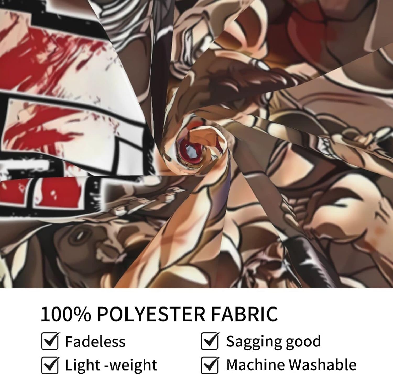 Flokoo Tapiz de collage de anime Baki The Grappler, decoración artística para colgar para sala de estar, dormitorio, cocina, dormitorio, hogar, 40 x
