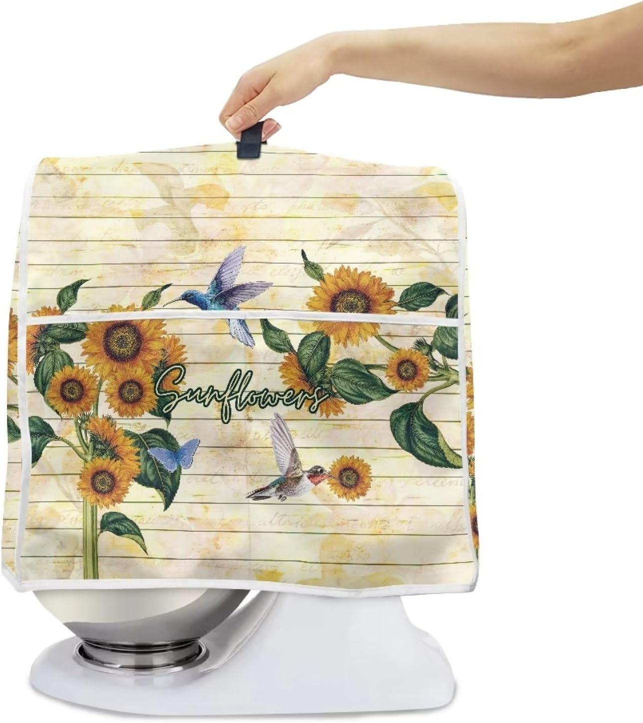 Cubierta para mezclador de tablones de girasol, pájaro, tamaño S, cubierta para mezclador de cocina, assecories para mantener limpio y seguro para