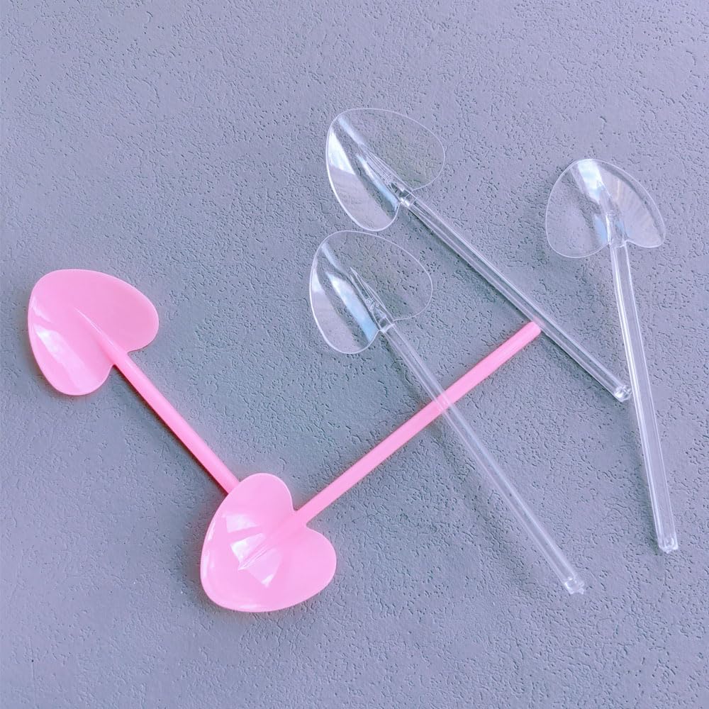 100 cucharas de plástico transparente, desechables, sólidosduraderos, cubiertos de plástico resistente, mini cucharaditas de degustaciónservir,