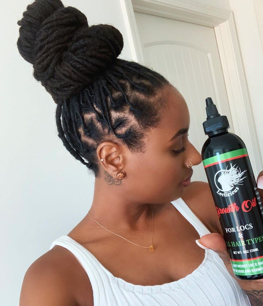 Loclicious Aceite nutritivo para el cabello de Loc y cuero cabelludo, aceite de peinado ligero para todo tipo de rastas, cabello natural, rastas y