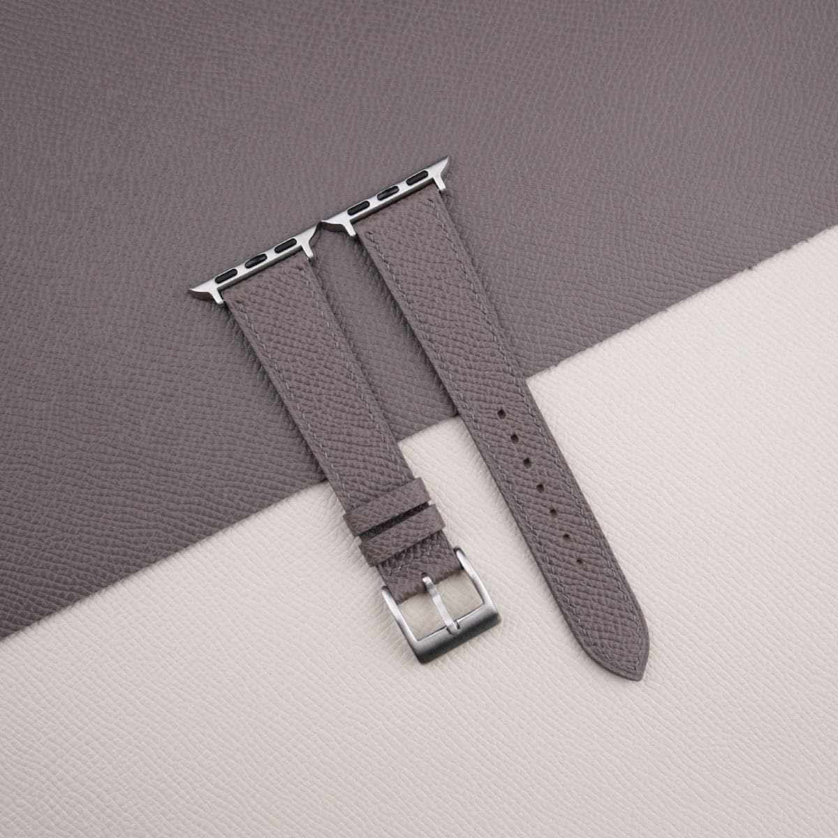 Bands Compatible with Apple Watch Band 49mm 45mm 44mm 42mm 41mm 40mm 38mm Men Woman Epsom Leather Wristband Replacement Band Compatible with Series