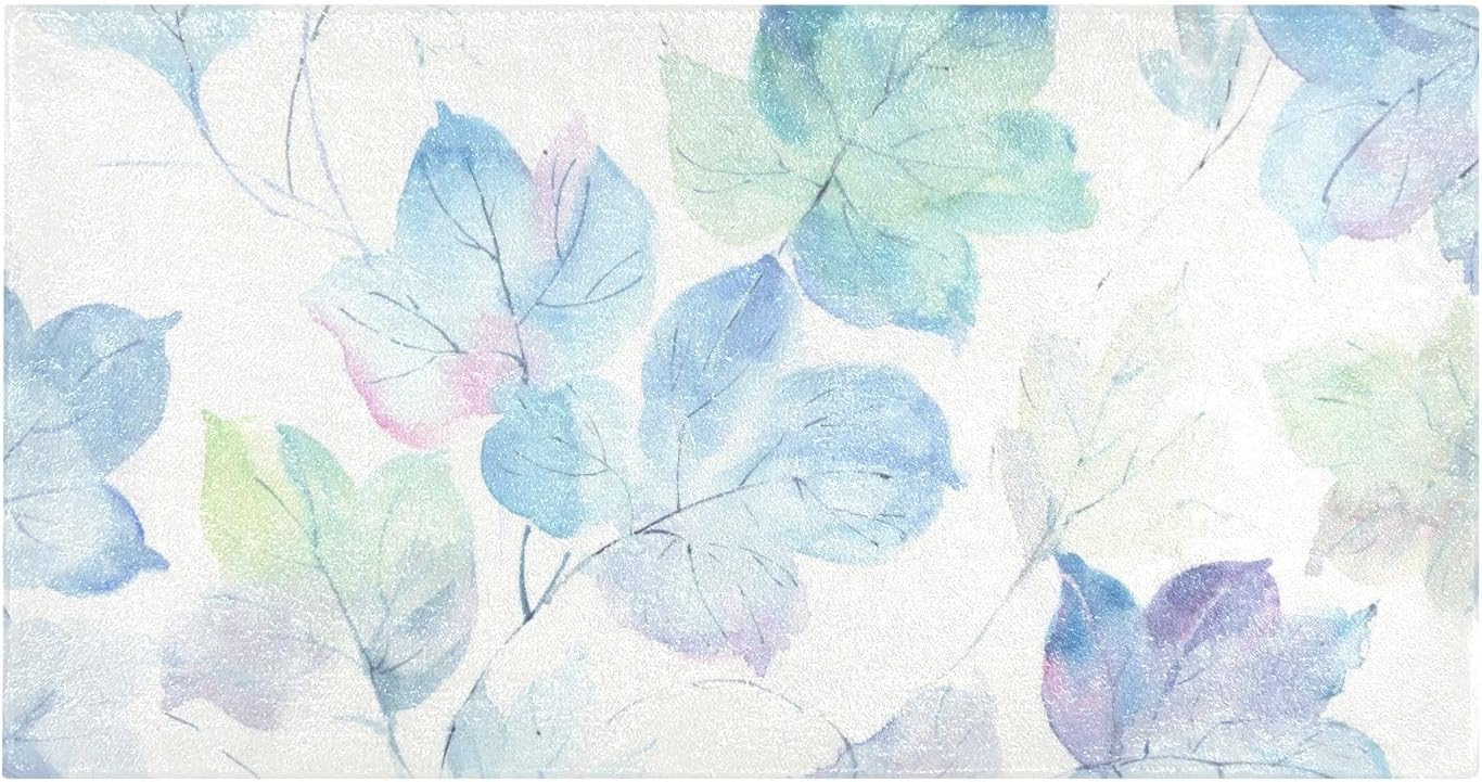 xigua Watercolor Maple Leaf Bathroom Rugs Bath Mat 39 x 20 Inch Non-Slip Extra Soft and Absorbent Shaggy Bath Carpet for Tub, Shower, Bathroom