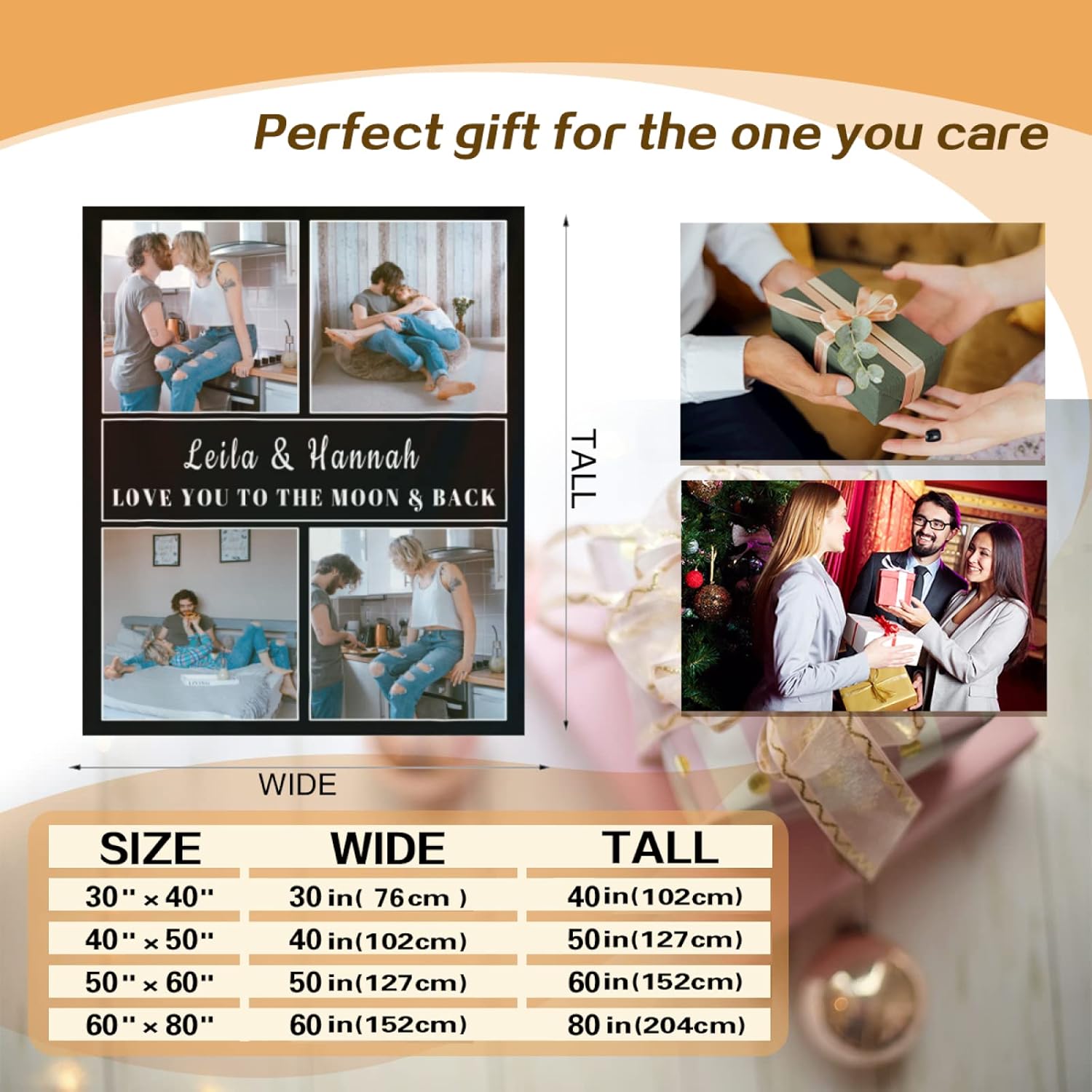 Mantas personalizadas con fotos, manta personalizada de franela de collage de fotos para parejas, esposa, marido, novio, novia, regalo
