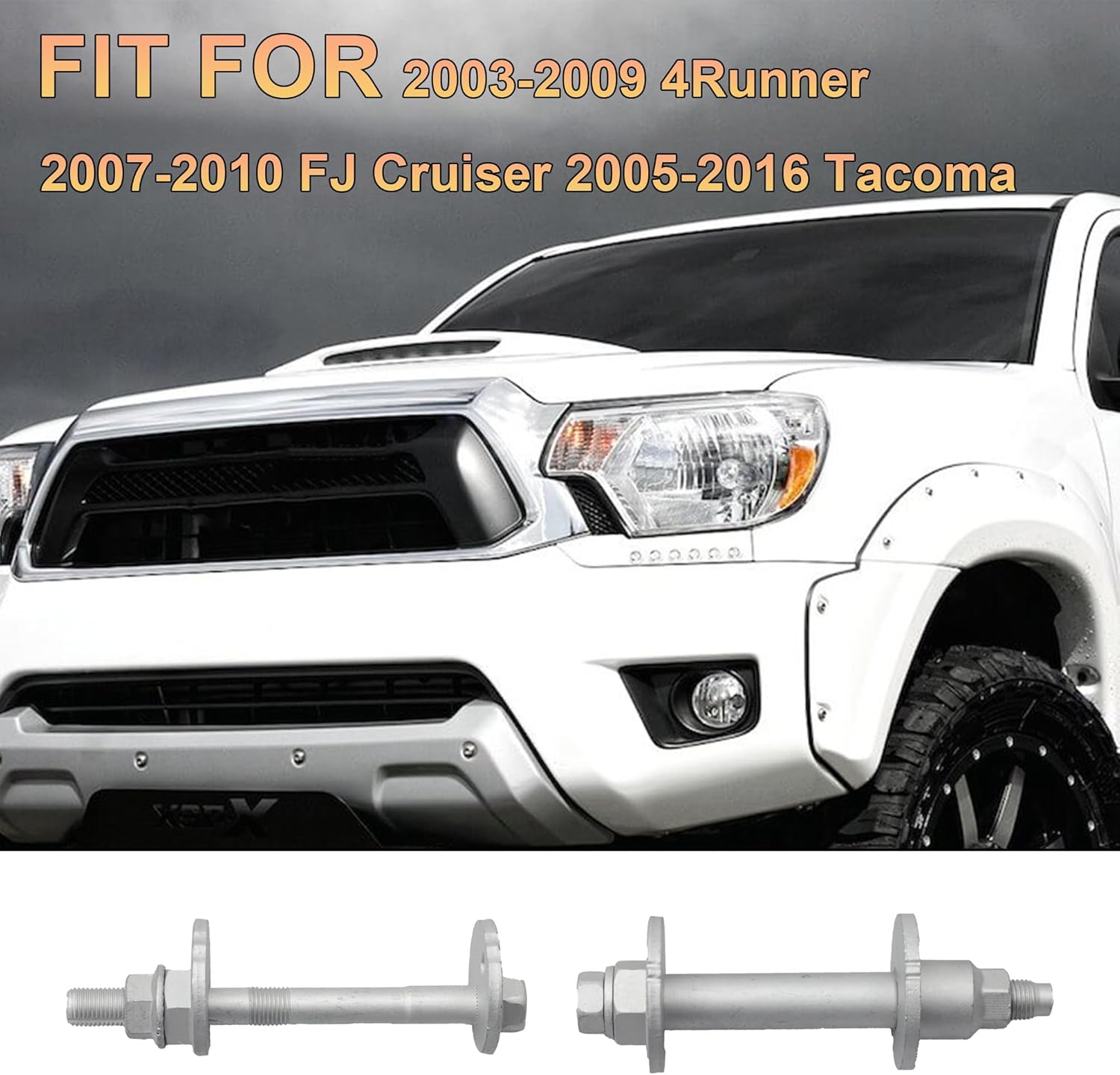 Pernos de ajuste de punta inclinada de suspensión delantera, pernos de alineación de la placa de leva de control inferior para Toyota 03-09 4Runner,