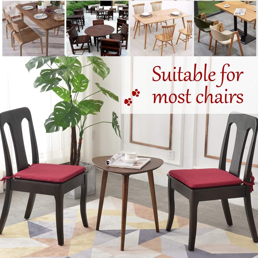 BALCONY&FALCON – Cojín antideslizante para silla de asiento trasero, 16 x 16 pulgadas, funda de cojín para oficina, comedor, cocina, soporte,